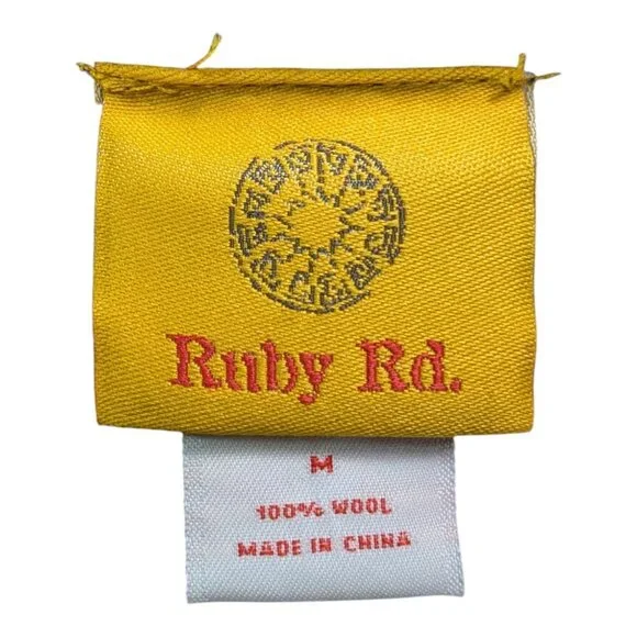 Ruby Rd. Wool Coat Women M Jacket Coat Purple Black Button Accent Pleat Back - Picture 2 of 11